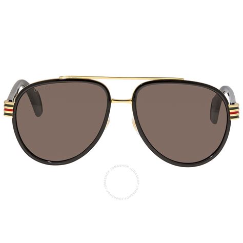 gucci gg0447s 003|Gucci Brown Pilot Men's Sunglasses GG0447S 003 58.